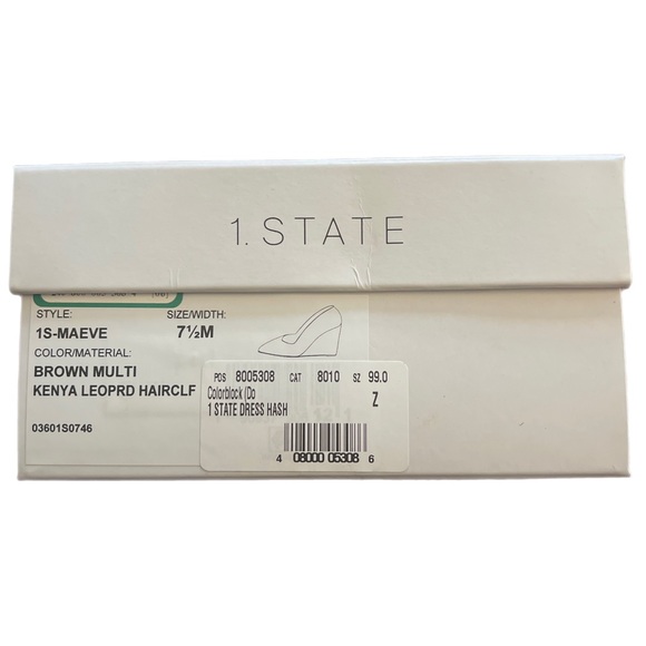 1.State Maeve Kenya Leopard Calf Hair Wedge - Picture 7 of 7